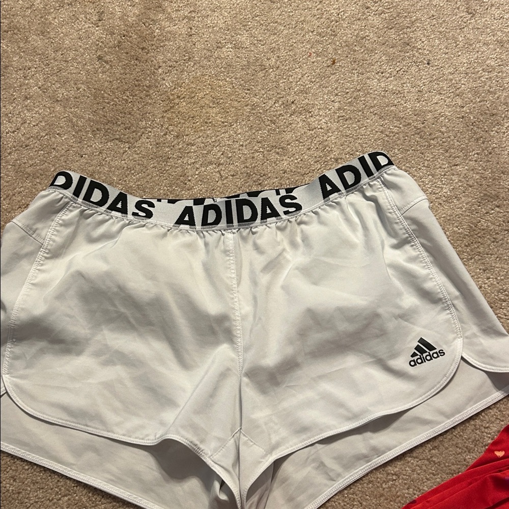 Adidas White Running Shorts